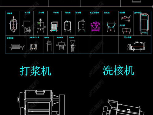 食品饮料生产加工设备CAD图纸设计平面图资源与使用指南
